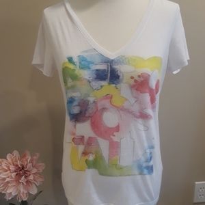 AERO Watercolor V-Neck T-Shirt Tee